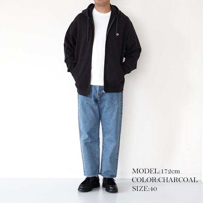 送料無料】DANTON[ダントン]COTTON TERRY ジップフードパーカー(メンズ