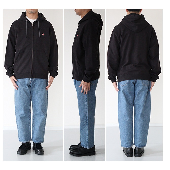送料無料】DANTON[ダントン]COTTON TERRY ジップフードパーカー(メンズ