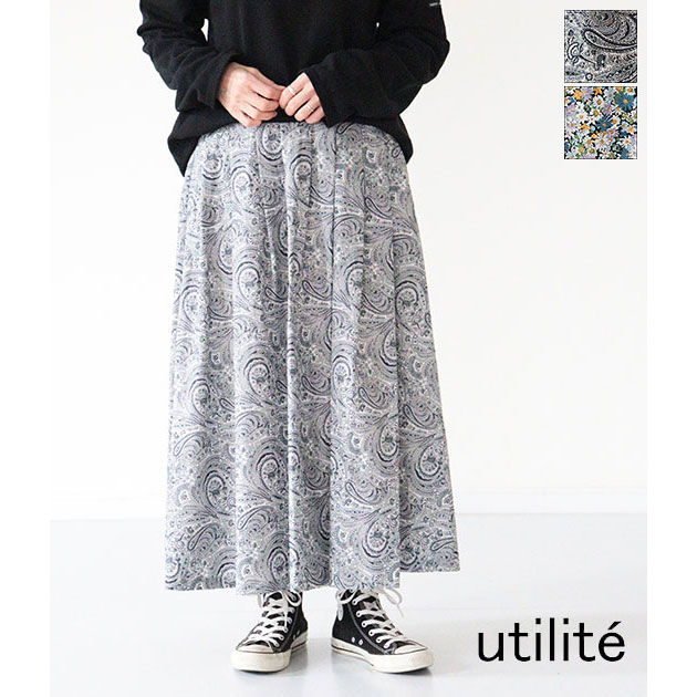 送料無料】【2026SS】utilite[ユティリテ] リバティプリント タックス