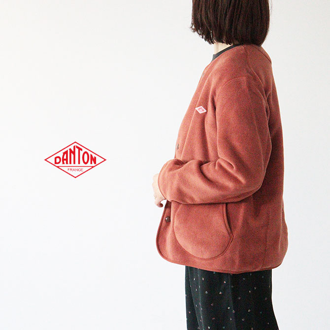 送料無料】【2025AW】DANTON[ダントン] FLEECE カラーレスジャケット