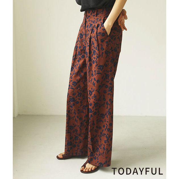 Todayful トゥデイフル Flower Shantung Trousers フラワーシャンタントラウザー Lady S Franc Bonn Online Store
