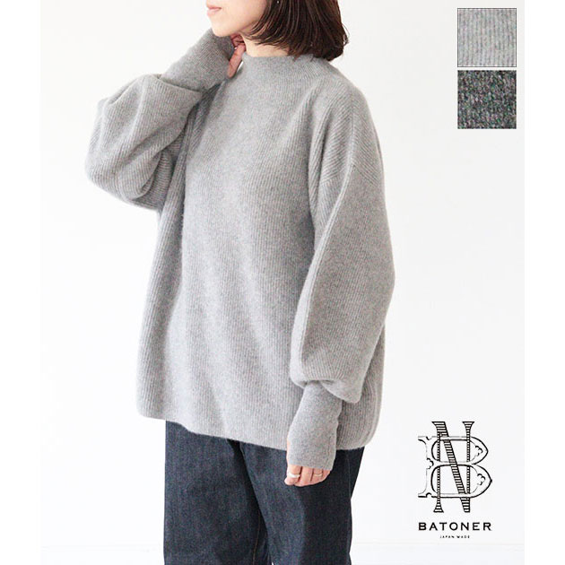 送料無料】【2025AW】BATONER[バトナー] CASHMERE FOX FINGERHOLE BOAT