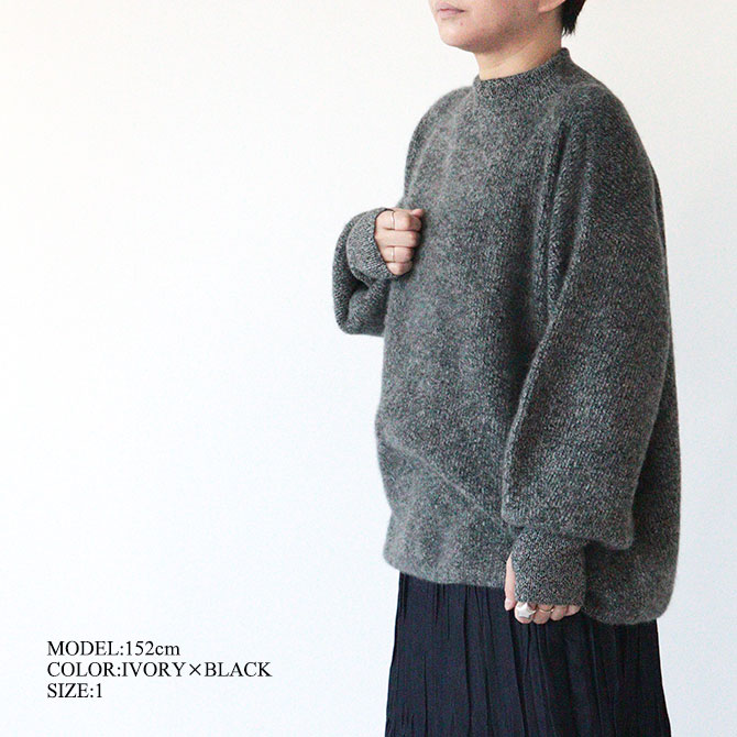 送料無料】【2025AW】BATONER[バトナー] CASHMERE FOX FINGERHOLE BOAT