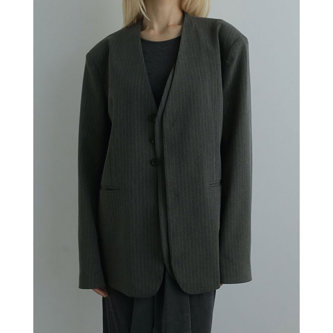 ジャケット・アウター anuke collarless over jacket 36 アウターフェア】【クーポン利用不可】【送料無料】【2025AW】anuke