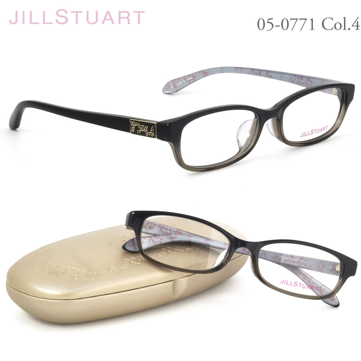ジルスチュアート メガネ JILL STUART メガネセット 05-0771 04 51 伊達メガネ用レンズ無料!!