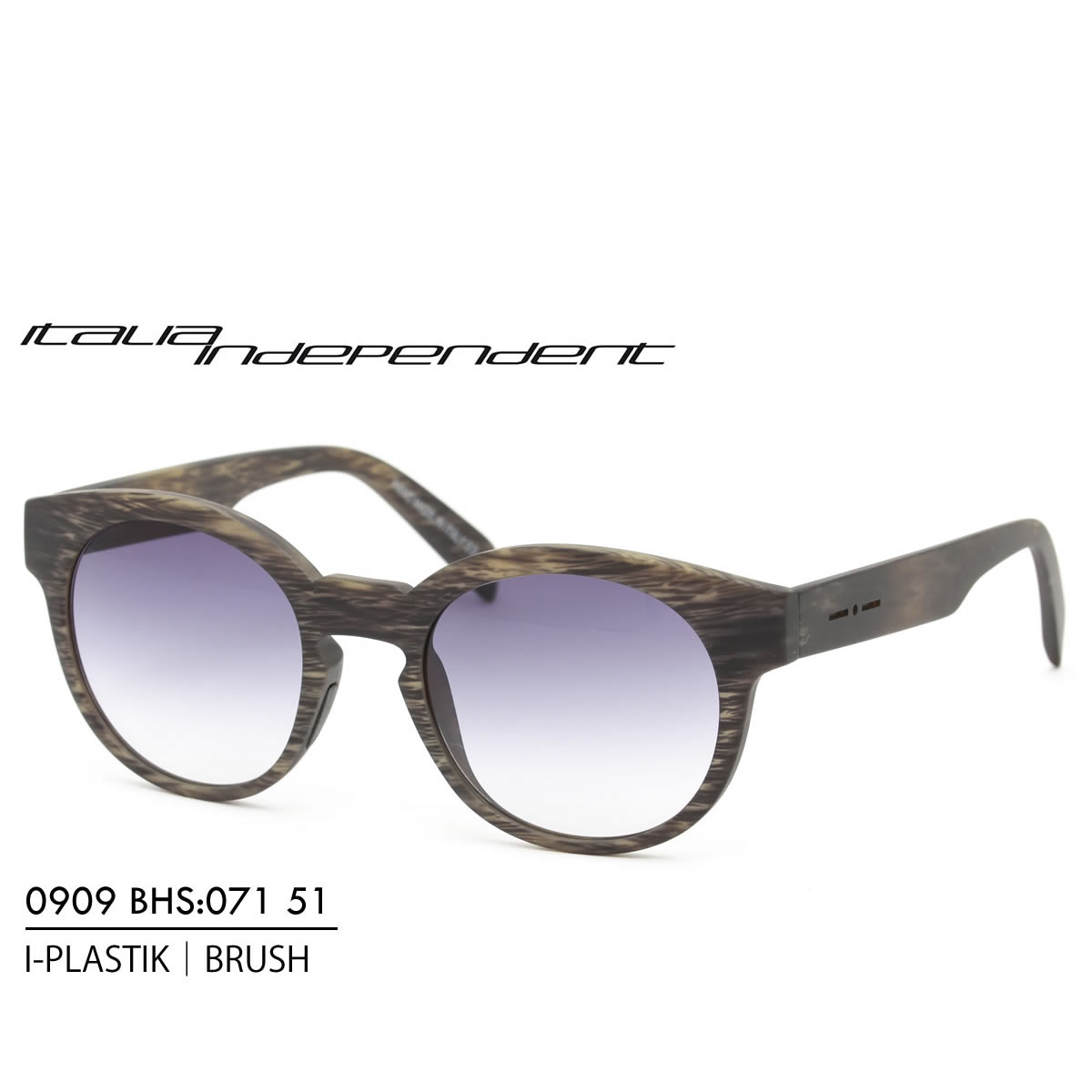 14時までのご注文は即日発送 イタリアインディペンデント国内正規品販売認定店 0909 BHS:071 51サイズ Italia Independent イタリアインディペンデント サングラス メンズ レディース あす楽対応