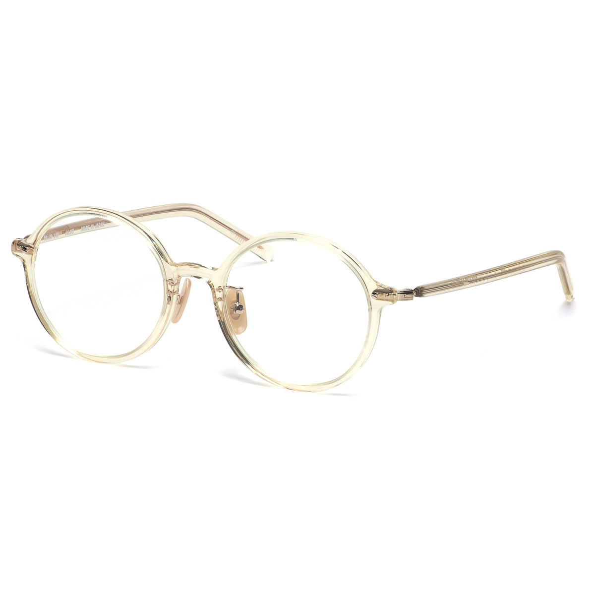 ボストンクラブ BOSTON CLUB メガネ 伊達メガネセット /AVI 03 49サイズ /アヴィ 日本製 MADE IN JAPAN 国産 イエロー 透明 クラシック レトロ モダン ラウンド 丸メガネ 近視 乱視 遠視 老眼 /ボストンクラブBOSTONCLUB メンズ レディース