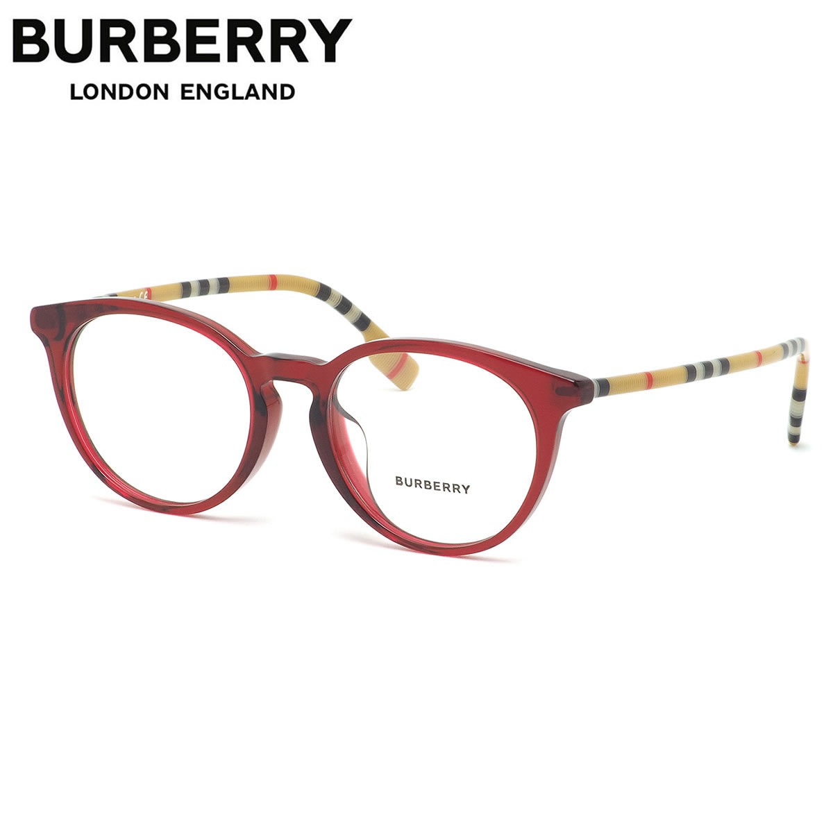 バーバリー BURBERRY メガネ BE2318F 3859 51サイズ MADE IN ITALY おしゃれ 透明 ボルドー メンズ レディース