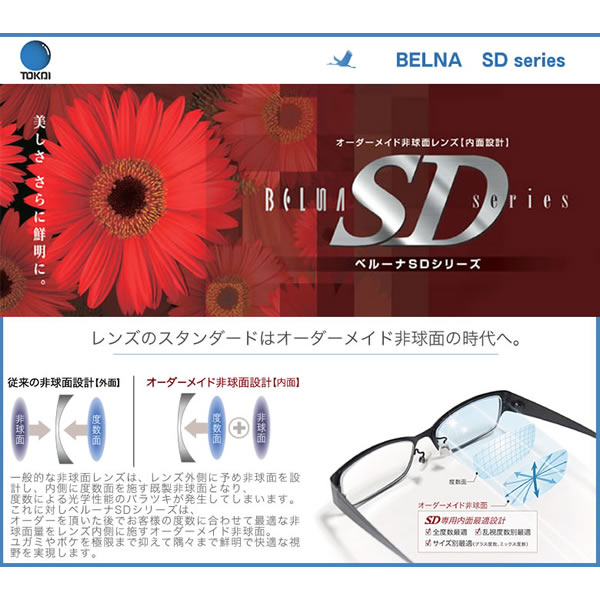 お客さまに合わせた快適な視界を提供。TOKAI 東海光学 内面非球面レンズ「ベルーナ HX-SD 1.60)」