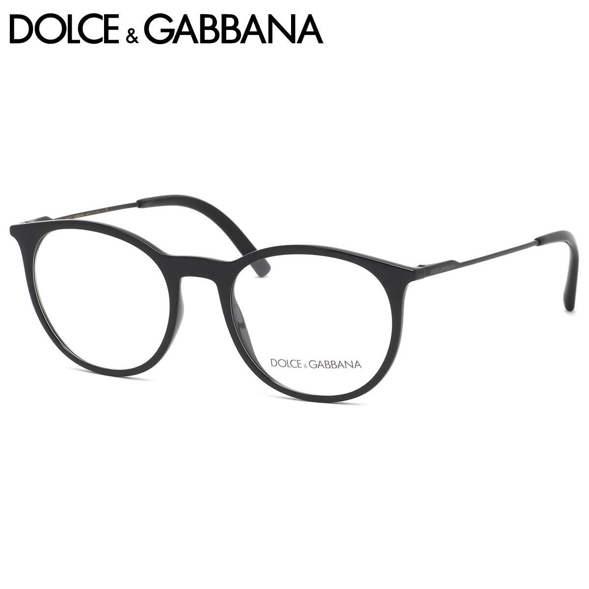ドルチェ&ガッバーナ DOLCE&GABBANA メガネ /DG5031 501 51サイズ /ボストン 丸メガネ コンビネーション ブラック /伊達メガネレンズ無料 メンズ レディース