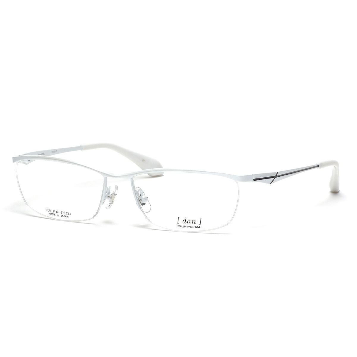 ドゥアン DUN メガネ /DUN2130 27 57サイズ /スクエア ナイロール ゴムメタル素材 日本製 鯖江 チタン /メンズ レディース