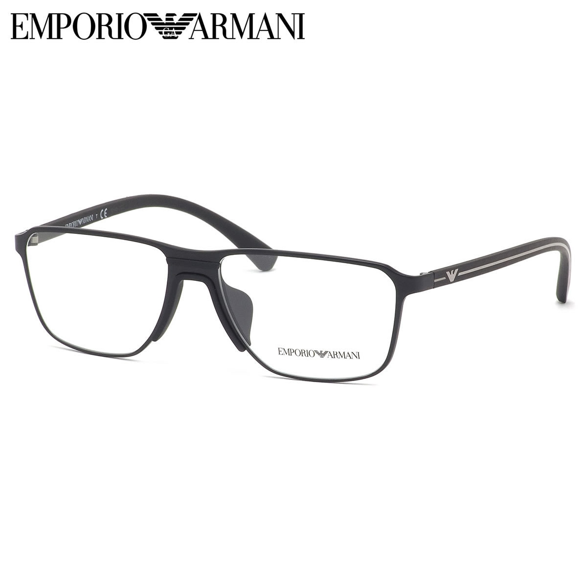 エンポリオアルマーニ EMPORIO ARMANI メガネ /EA1089F 3001 56サイズ /スクエア シャープ スポーティ スマート マット ブラック かっこいい /エンポリオアルマーニEMPORIOARMANI メンズ レディース