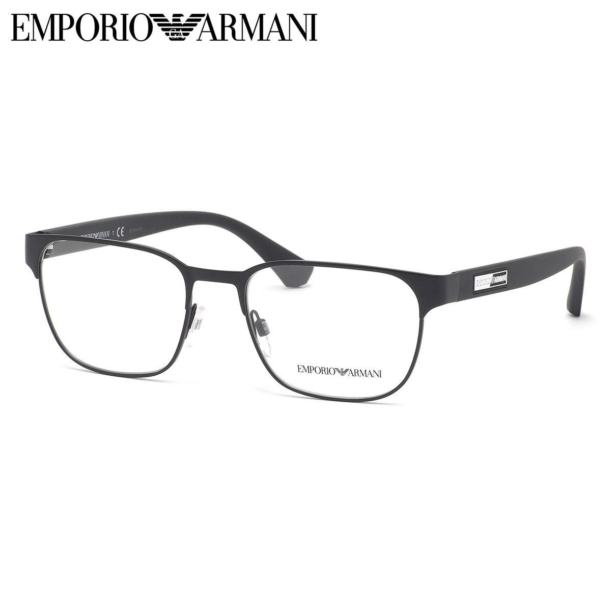 エンポリオアルマーニ EMPORIO ARMANI メガネ EA1103 3001 53サイズ アイコニックイーグル EAGLE コンビネーション ブロー スクエア メンズ レディース