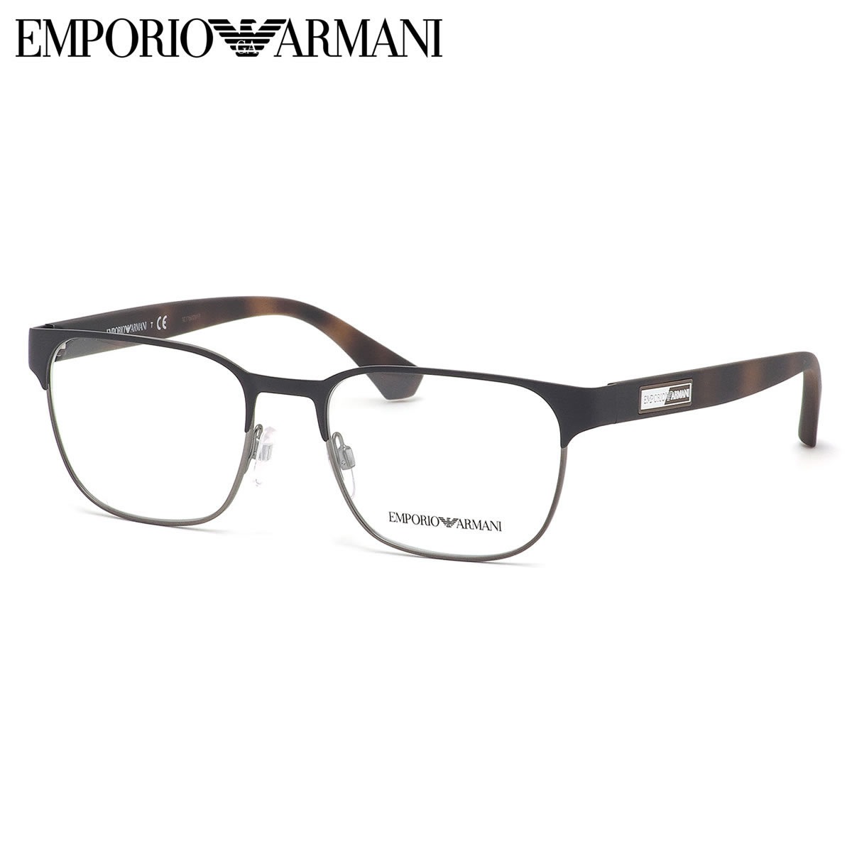 エンポリオアルマーニ EMPORIO ARMANI メガネ EA1103 3003 53サイズ アイコニックイーグル EAGLE コンビネーション ブロー スクエア メンズ レディース