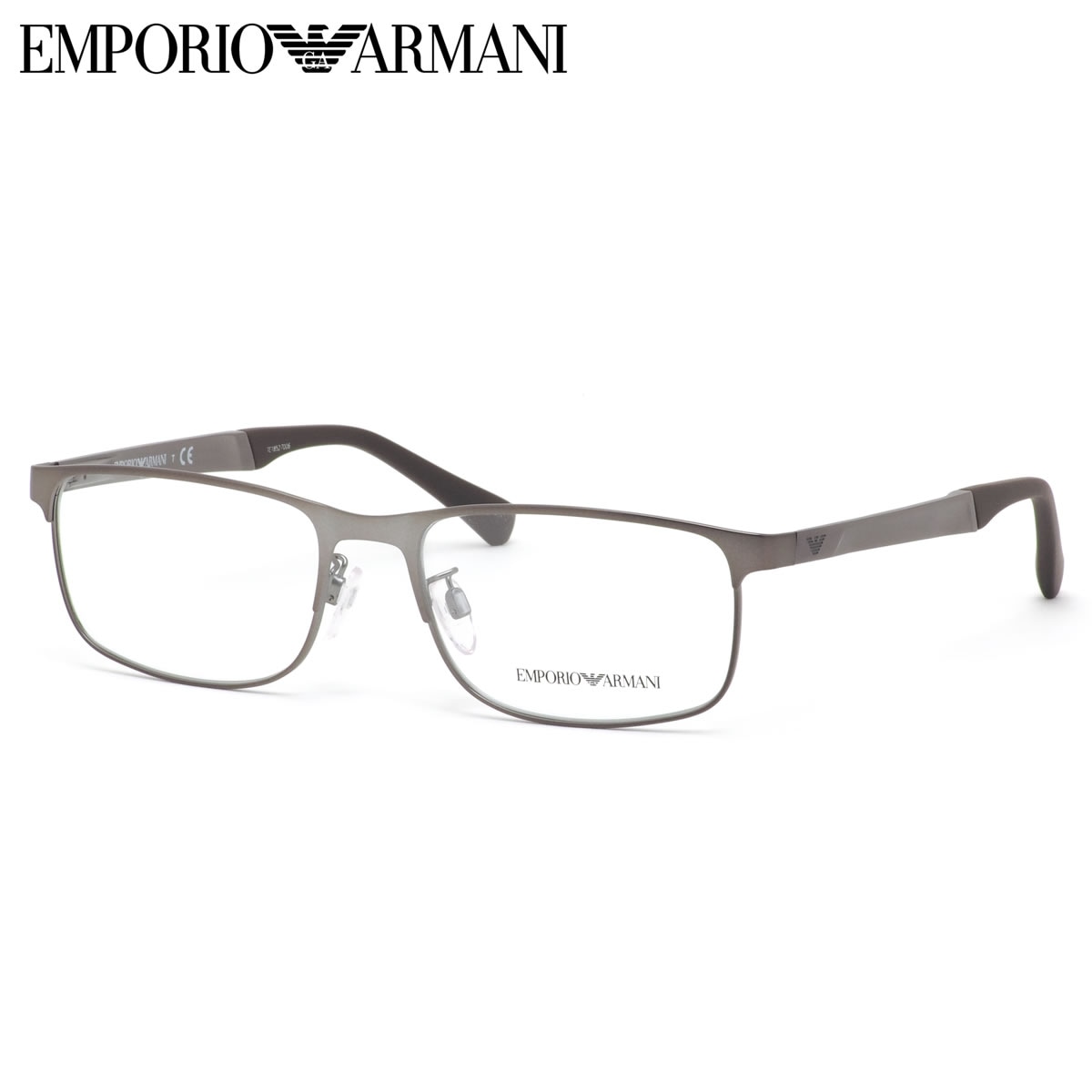 エンポリオアルマーニ メガネ EA1112 3003 56 EMPORIO ARMANI バネ蝶番 四角 グレー メンズ レディース