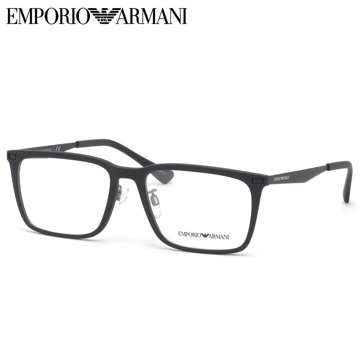 エンポリオアルマーニ メガネ EA3169F 5042 55 EMPORIO ARMANI スクエア 四角 黒ぶち 黒縁 軽い コンビネーション メンズ レディース