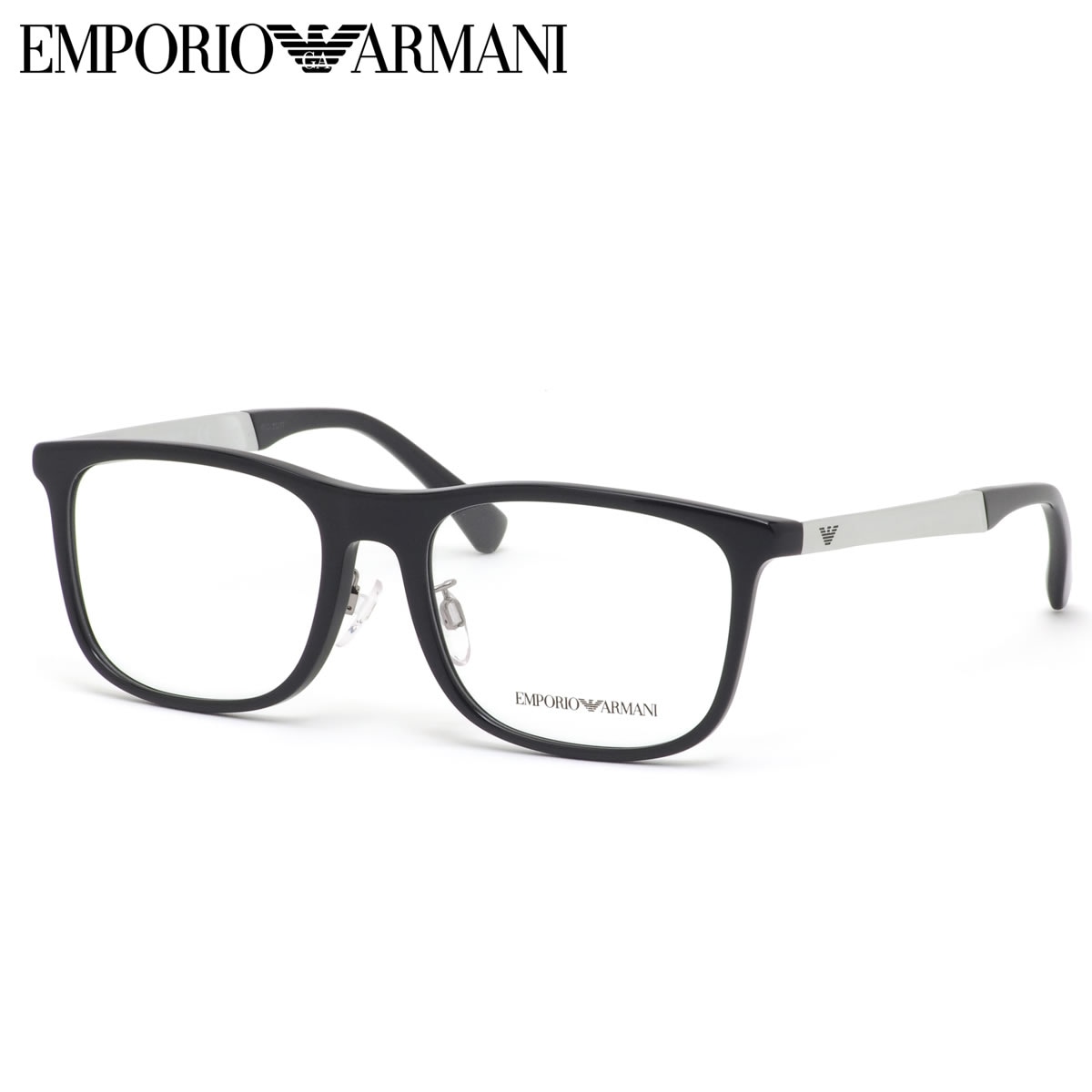 エンポリオアルマーニ メガネ EA3170F 5001 55 EMPORIO ARMANI スクエア 四角 黒ぶち バネ蝶番 メンズ レディース