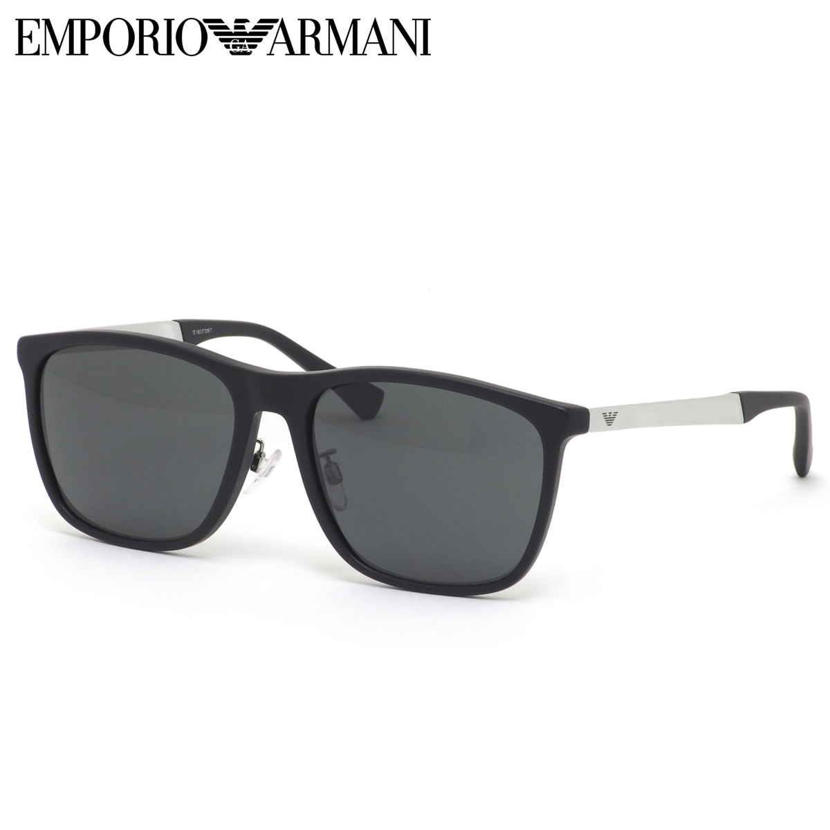 エンポリオアルマーニ サングラス EA4150F 506387 59 EMPORIO ARMANI マット 艶なし シルバー メンズ レディース
