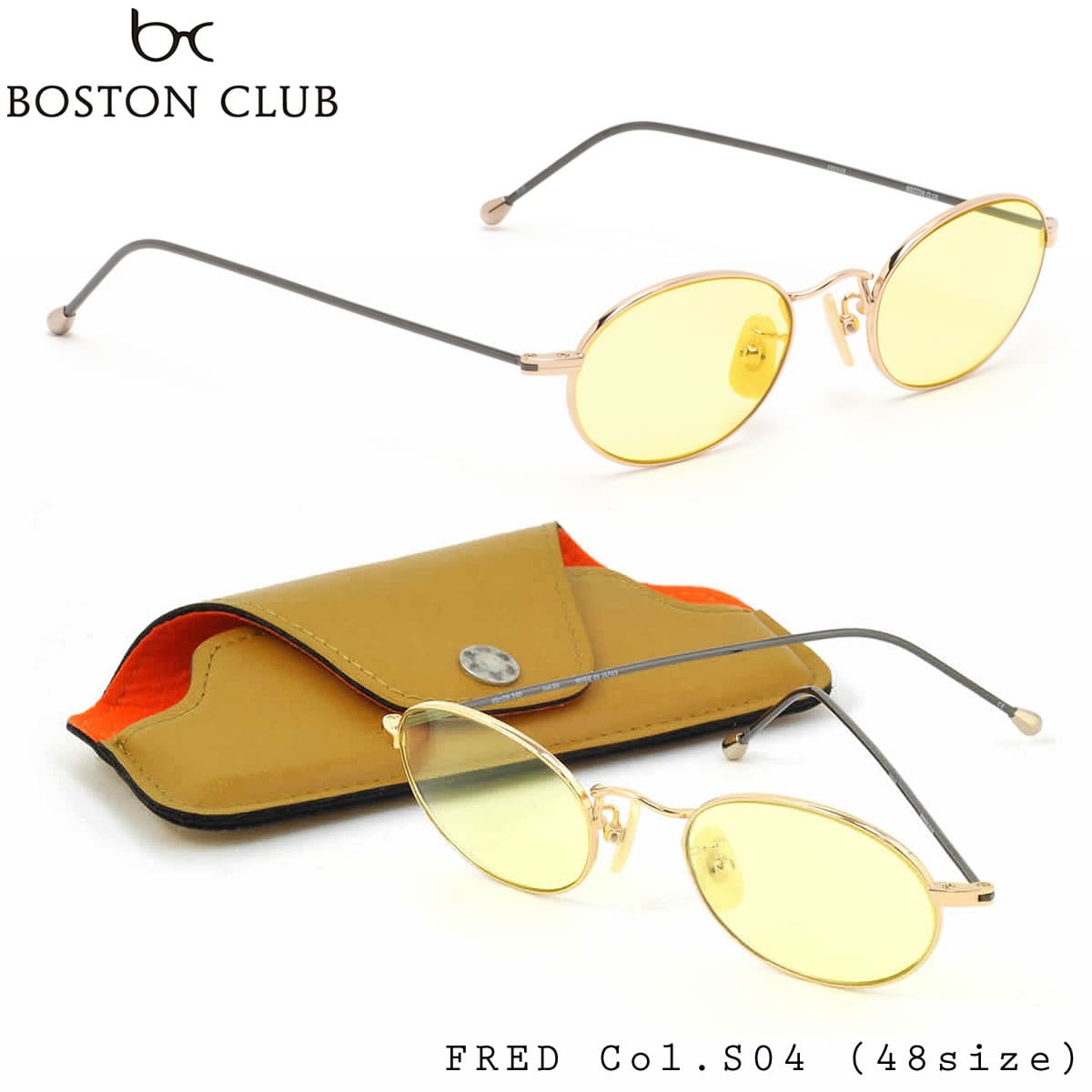 ボストンクラブ BOSTON CLUB サングラス /FRED48 S04 48サイズ /FRED フレッド ラウンド /BOSTONCLUB メンズ レディース