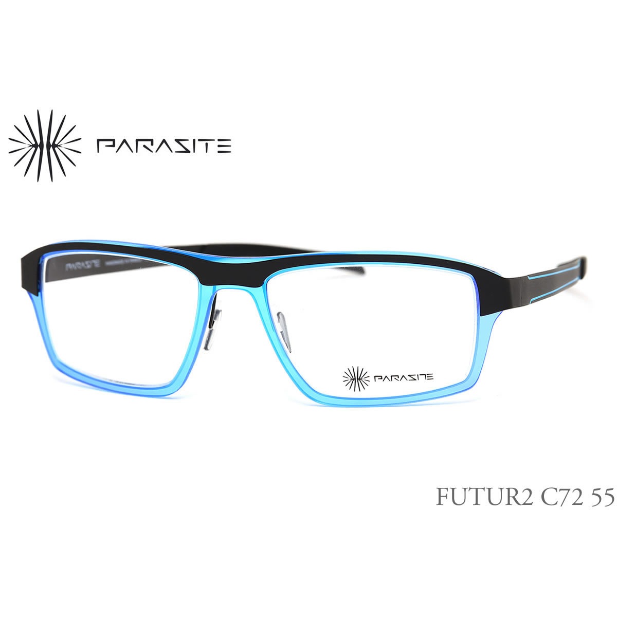 14時までのご注文は即日発送 FUTUR2 C72 55サイズ PARASITE パラサイト メガネ FUTUR2 メンズ レディース 伊達メガネ用レンズ無料!! あす楽対応