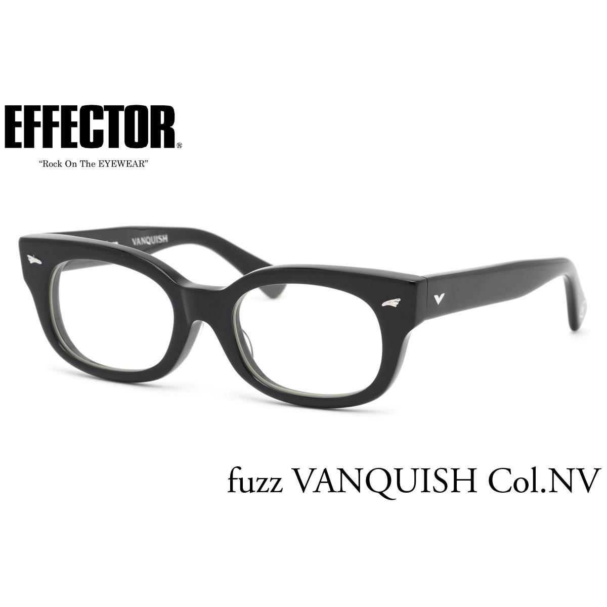 EFFECTOR エフェクター 眼鏡 メガネ フレーム /fuzz VANQUISH NV 52サイズ /エフェクター EFFECTOR ファズ ヴァンキッシュ バンキッシュ /UVカット仕様伊達メガネレンズ付 /日本製 メンズ レディース