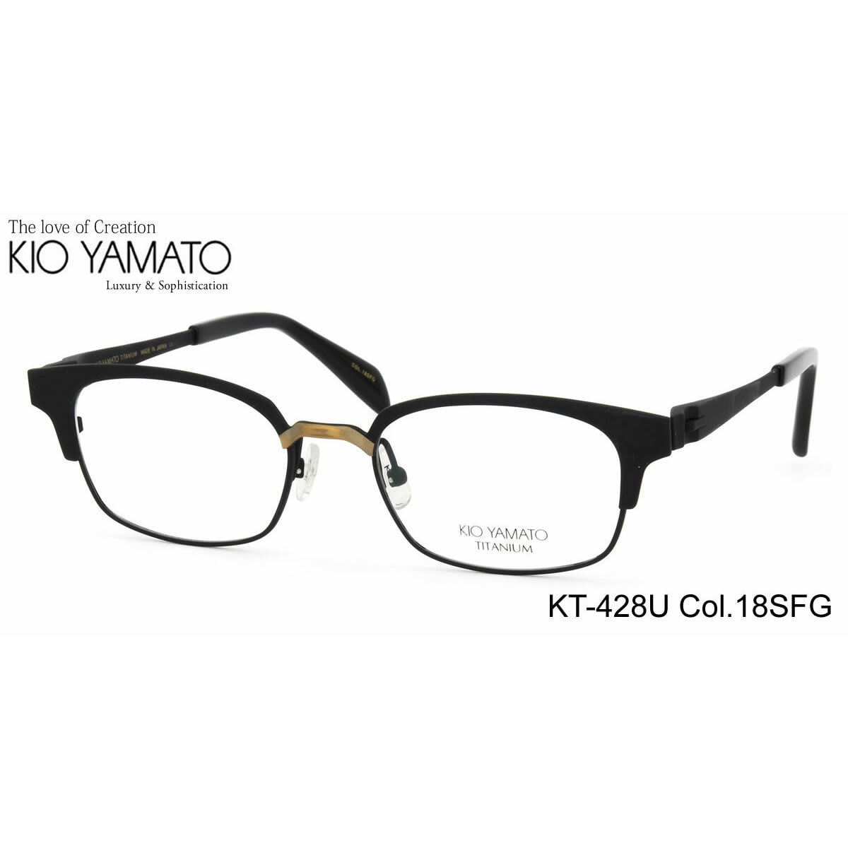 KIO YAMATO メガネ キオヤマト メガネフレーム KT428U 18SFG 52 あす楽対応