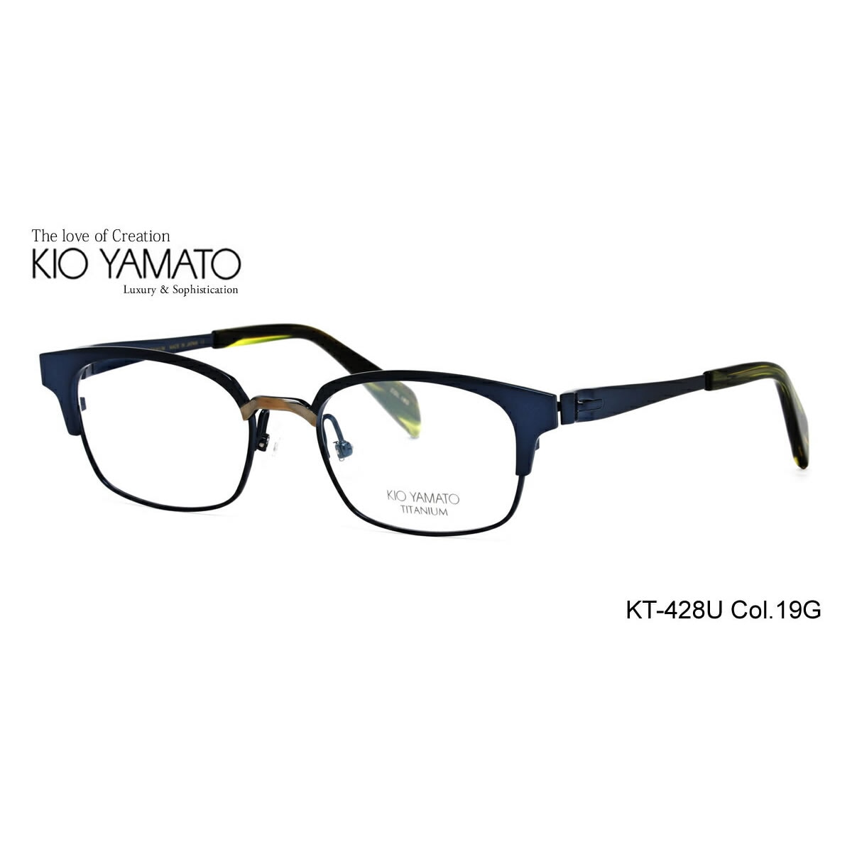 KIO YAMATO メガネ キオヤマト メガネフレーム KT428U 19G 52 あす楽対応
