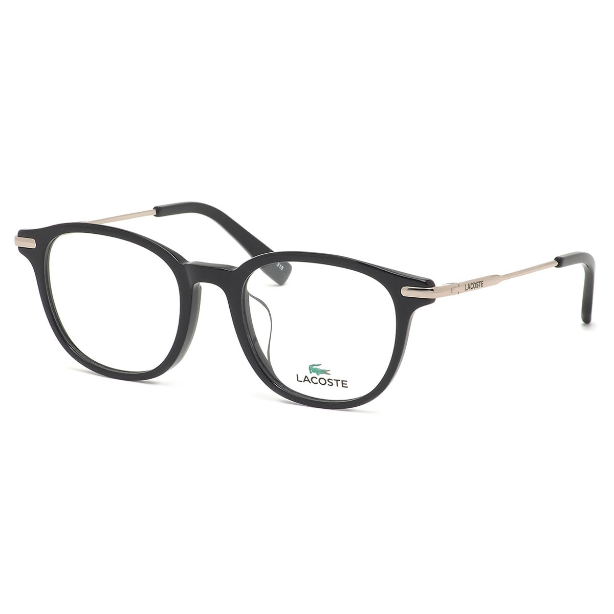 ラコステ LACOSTE メガネ /L2835A 001 50サイズ /ワニ クロコダイル アジアンフィット コンビネーション ウェリントン /メンズ レディース