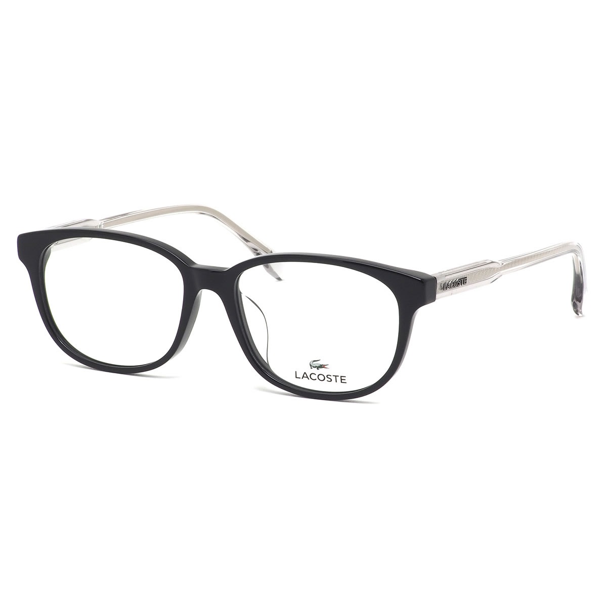 ラコステ LACOSTE メガネ /L2836A 001 53サイズ /ワニ クロコダイル アジアンフィット スクエア 黒ぶち 黒縁 近視 乱視 遠視 老眼 /メンズ レディース