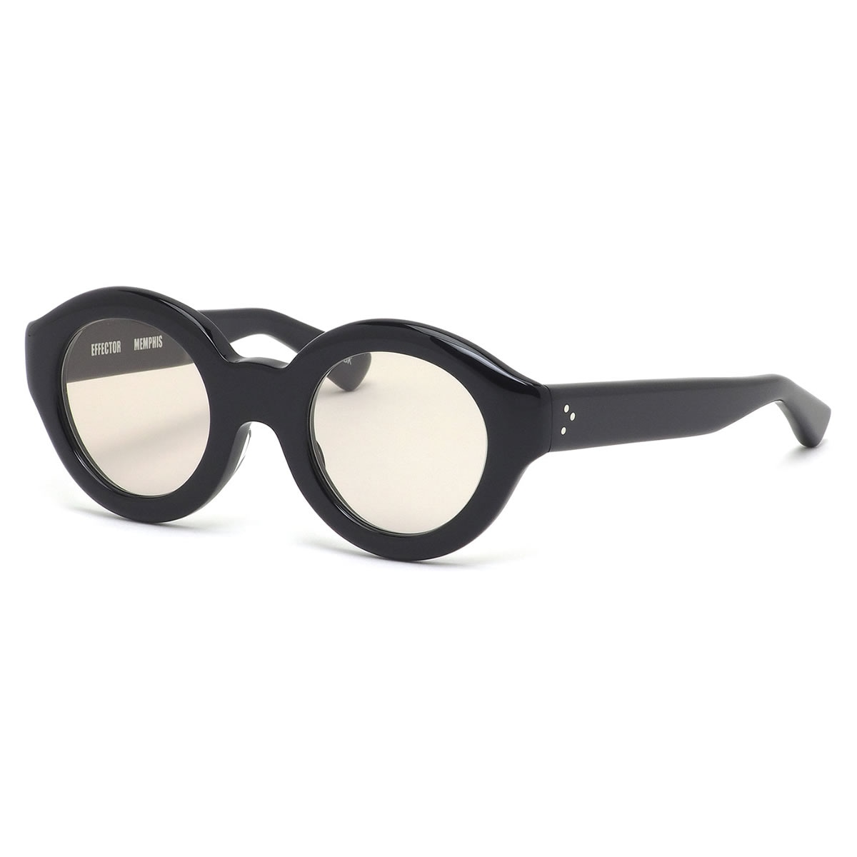 エフェクター EFFECTOR サングラス /MEMPHIS BK/BR 48サイズ /メンフィス ラウンド 丸メガネ 黒 茶色 日本製 鯖江 MADE IN JAPAN UVカット /メンズ レディース