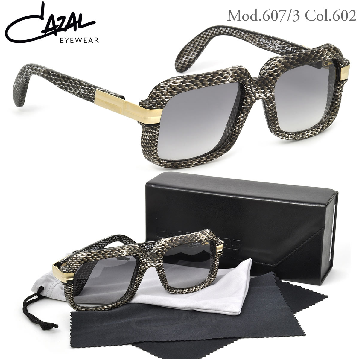 CAZAL カザール サングラス レジェンズ /607/3 602 56サイズ /LEATHER Limited Edition レジェンド CAZAL LEGENDS メンズ レディース