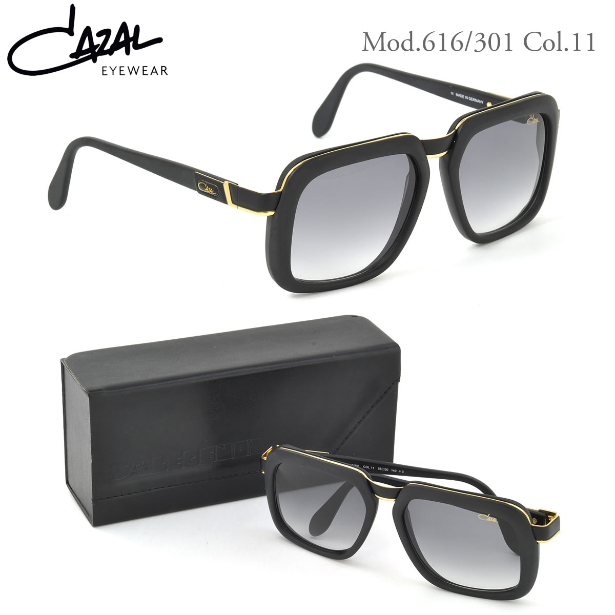 CAZAL カザール サングラス レジェンズ /616/301 11 56サイズ /レジェンド CAZAL LEGENDS 限定生産 メンズ レディース