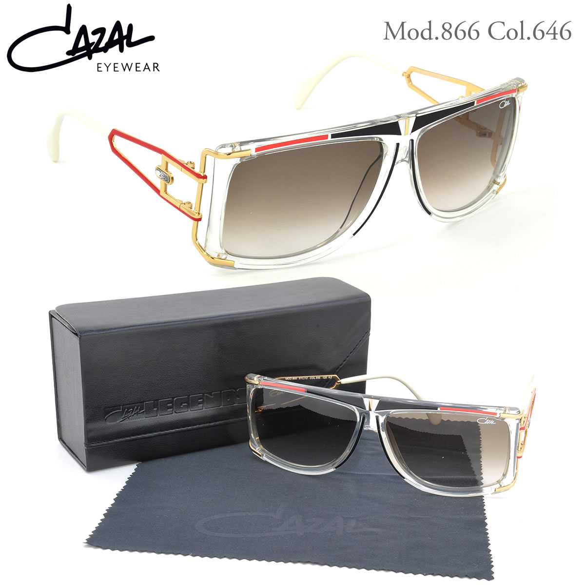 CAZAL カザール サングラス レジェンズ /866 646 61サイズ /レジェンド CAZAL LEGENDS メンズ レディース