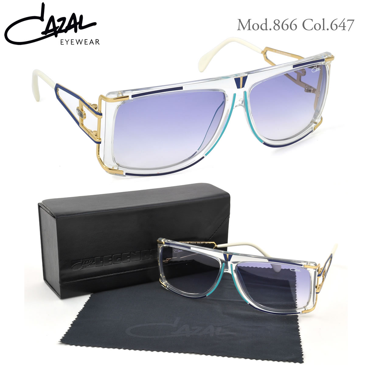 CAZAL カザール サングラス レジェンズ /866 647 61サイズ /レジェンド CAZAL LEGENDS メンズ レディース