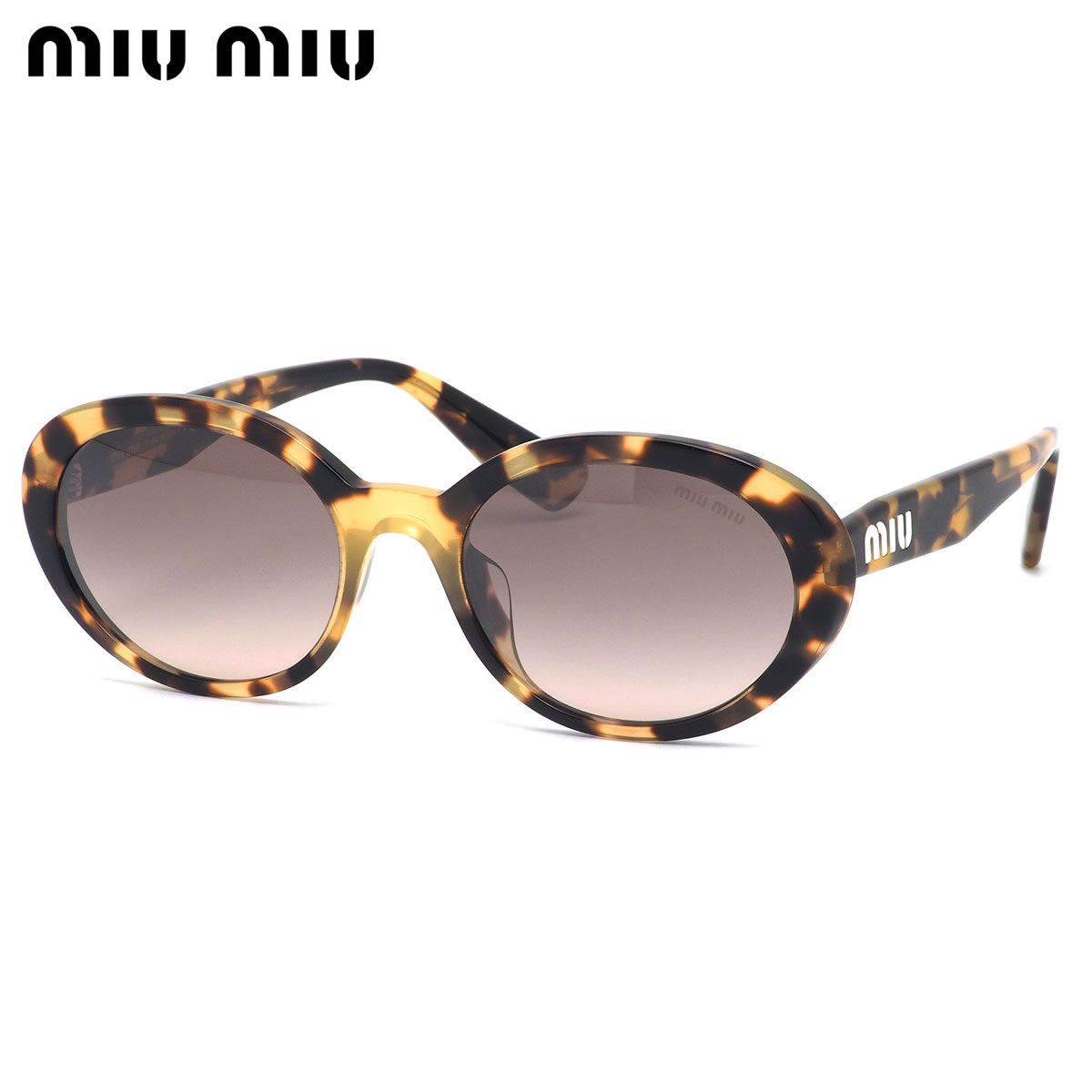 ミュウミュウ MIUMIU サングラス /MU01USA 7S0QZ9 53サイズ /オーバル キャッツアイ フォックス キャットアイ ミウミウ グラデーションレンズ デミ ハバナ べっ甲 茶色 /レディース