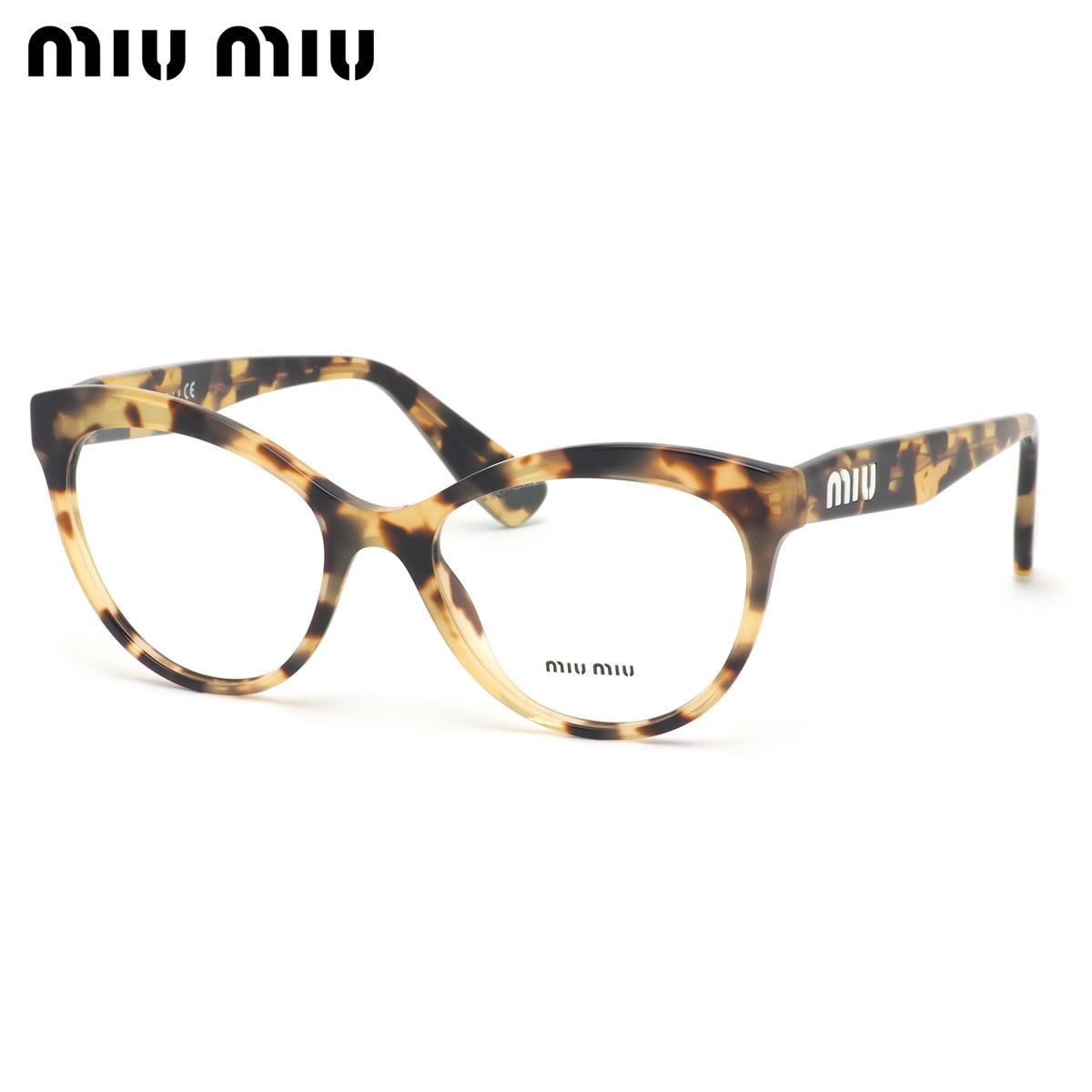 ミュウミュウ MIUMIU メガネ MU04RV 7S01O1 51サイズ キャッツアイ ロゴ VMU04RV  レディース