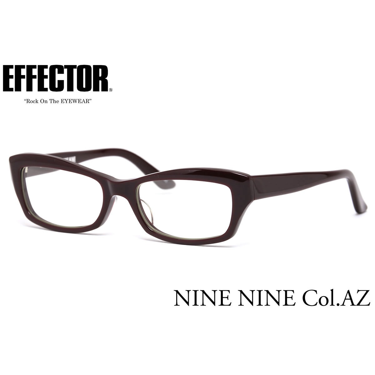 EFFECTOR エフェクター 眼鏡 メガネ フレーム /NINE NINE AZ 54サイズ /エフェクター EFFECTOR ナイン ナイン /UVカット仕様伊達メガネレンズ付 /日本製 メンズ レディース