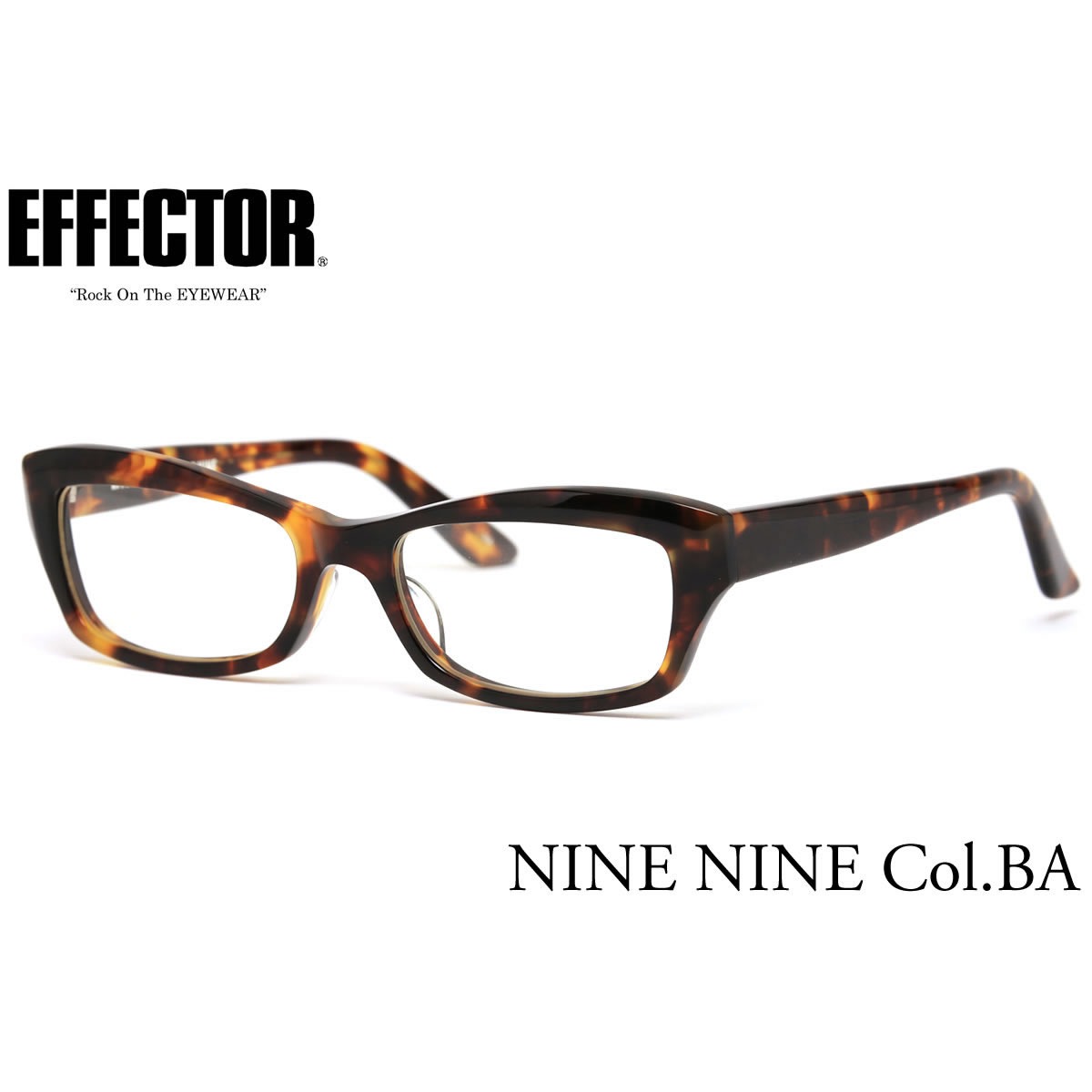 EFFECTOR エフェクター 眼鏡 メガネ フレーム /NINE NINE BA 54サイズ /エフェクター EFFECTOR ナイン ナイン /UVカット仕様伊達メガネレンズ付 /日本製 メンズ レディース