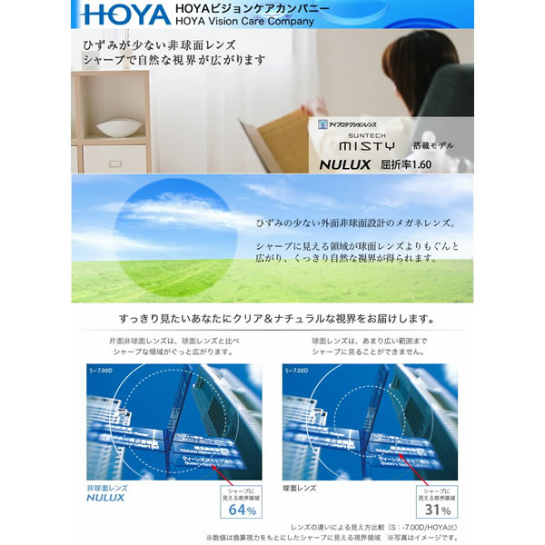 SUNTECH MISTY NL16M HOYA ホヤ レンズ サンテック ニュールックス 1.60 外面非球面 調光 度付き