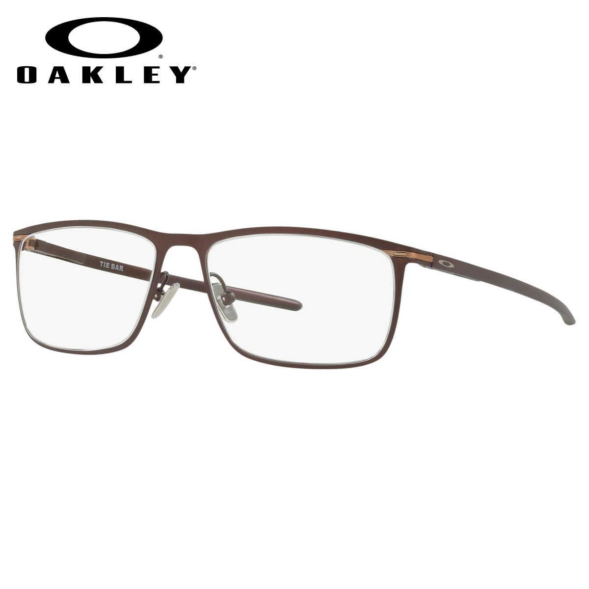 オークリー OAKLEY メガネ /OX5138-03-53 /TIE BAR タイバー スクエア チタニウム バネ蝶番 ブラウン /Satin Corten 近視 乱視 遠視 老眼 /伊達メガネレンズ無料 メンズ レディース