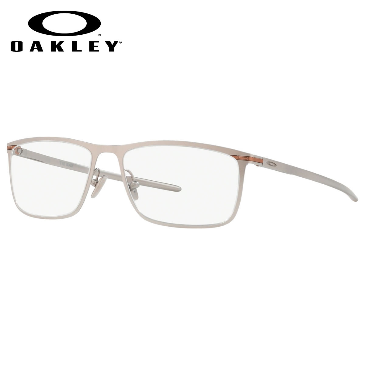 オークリー OAKLEY メガネ /OX5138-04-53 /TIE BAR タイバー スクエア チタニウム バネ蝶番 シルバー 銀 /Satin Chrome近視 乱視 遠視 老眼 /伊達メガネレンズ無料 メンズ レディース