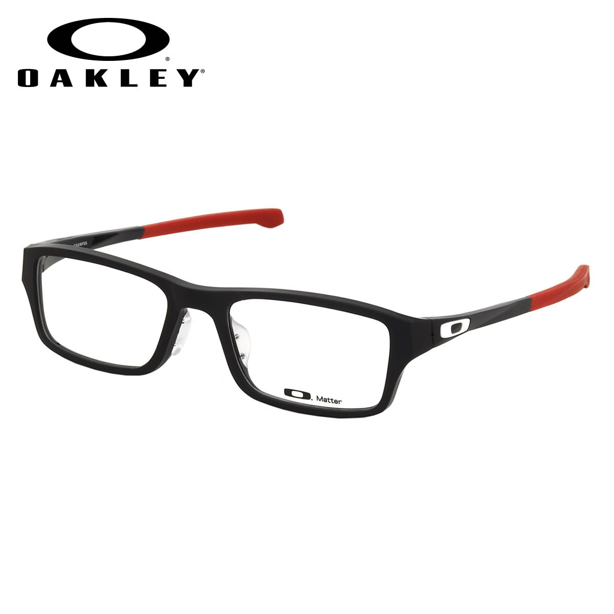 オークリー OAKLEY メガネ /OX8045-0655 /CHAMFER ASIA FIT Satin Black Red /シャンファー アジアフィット スクエア /OAKLEY 伊達メガネレンズ無料 メンズ レディース 【20BF】