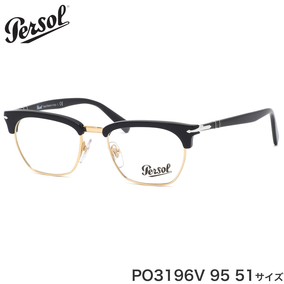 ペルソール Persol メガネ PO3196V 95 51サイズ Cellor Evolution 黒縁 おしゃれ イタリア製 made in Italy メンズ レディース