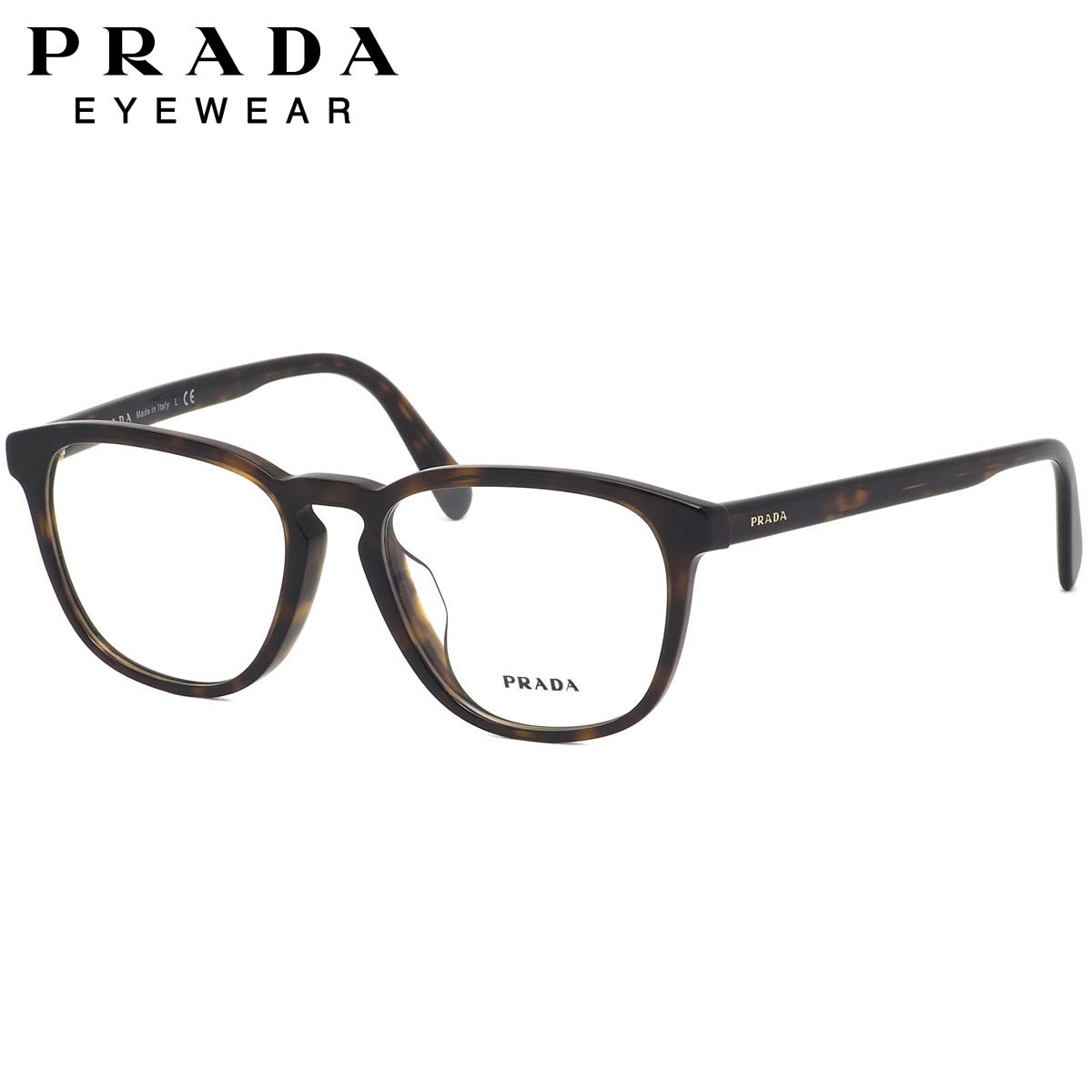 プラダ PRADA メガネ /PR09VVF 2AU1O1 54サイズ /アジアンフィット フルフィット MADE IN ITALY ウエリントン スクエア キーホールブリッジ デミ トータス べっ甲 おしゃれ /メンズ レディース