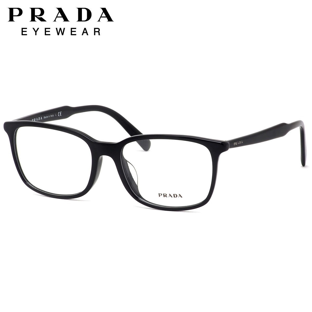 プラダ PRADA メガネ PR13XVF 1AB1O1 55サイズ 黒縁 くろぶち フルフィット アジアンフィット made in Italy イタリア製 メンズ レディース