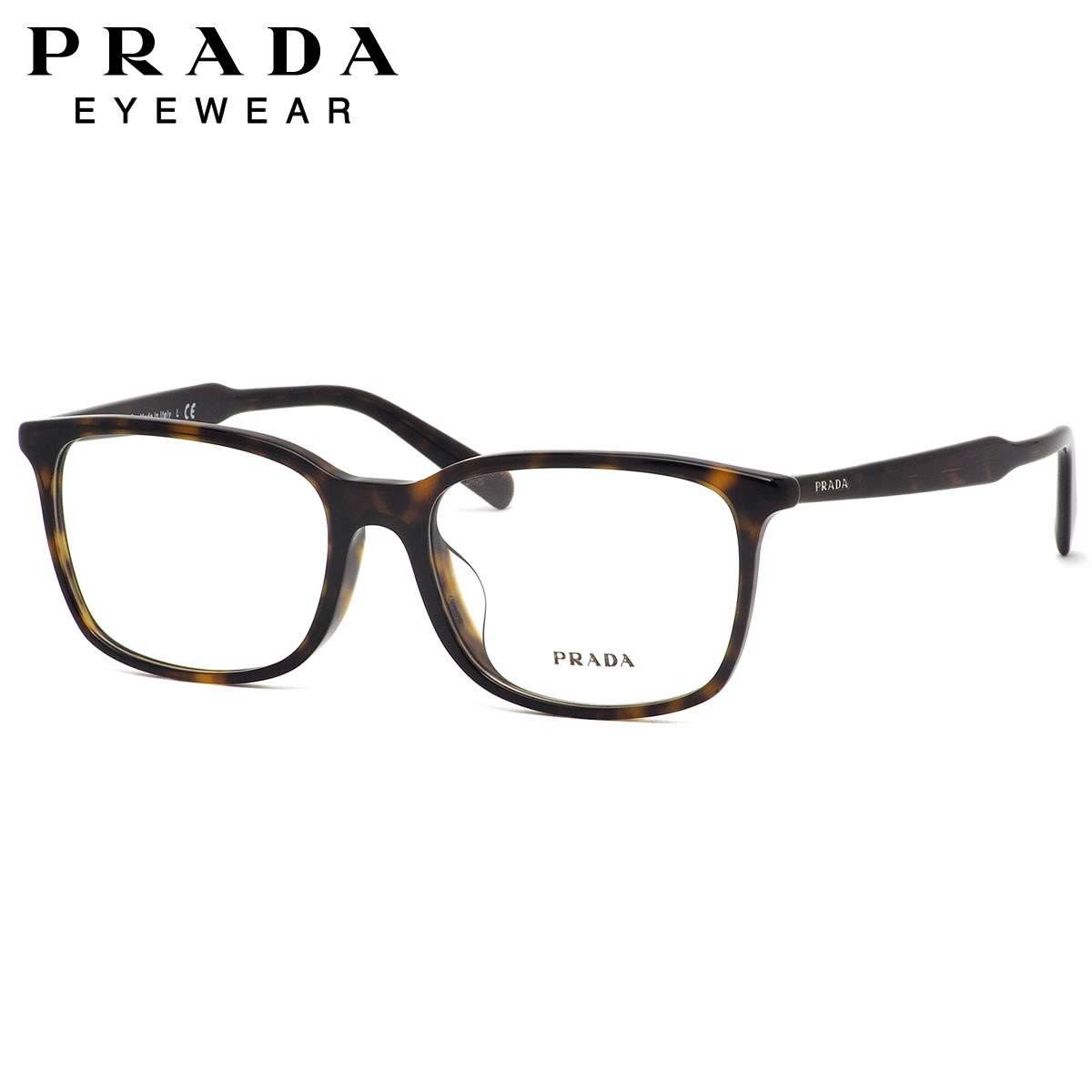 プラダ PRADA メガネ PR13XVF 2AU1O1 55サイズ べっ甲 デミ トータス フルフィット アジアンフィット made in Italy イタリア製 メンズ レディース