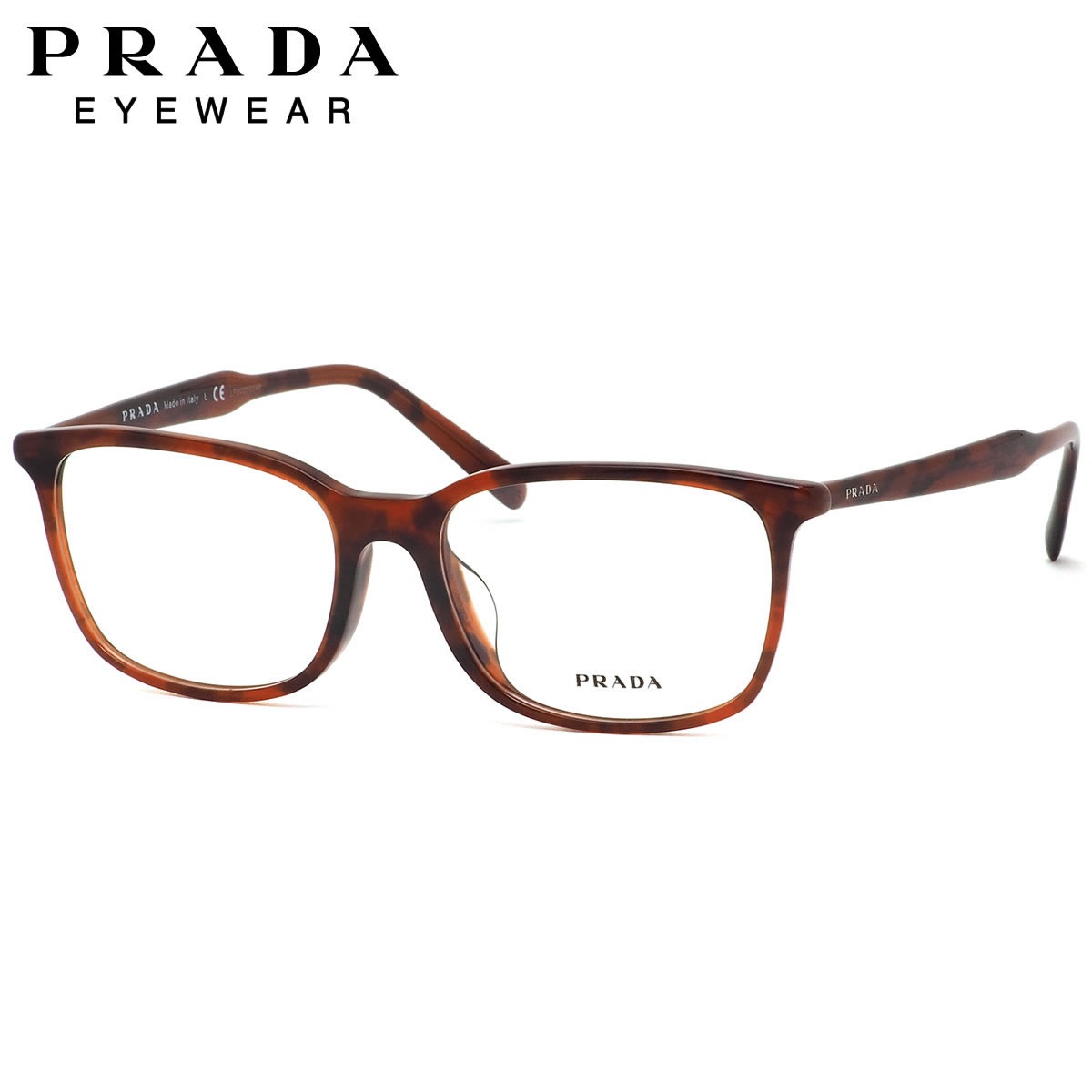 プラダ PRADA メガネ PR13XVF 5491O1 55サイズ べっ甲 レッドデミ フルフィット アジアンフィット made in Italy イタリア製 メンズ レディース