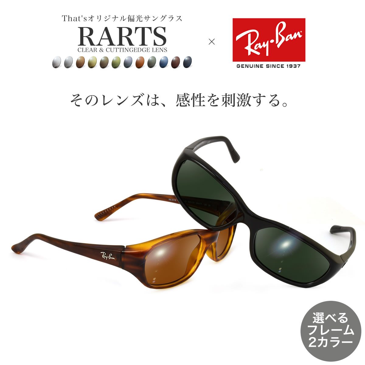Ray-Ban × RARTS レイバン RB2016 DADDY-O ダディーオー アーツ フレーム2色 レンズ12色 偏光レンズ 偏光サングラス スポーツ ドライブ 釣り ゴルフ 眼精疲労予防 ストレス軽減 乱反射 UVカット IRカット 紫外線カット 近赤外線カット 送料無料 [OS]
