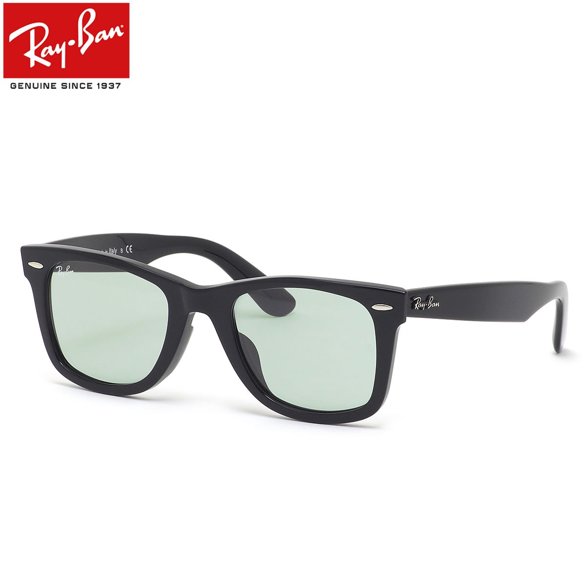 レイバン サングラス RB2140F 601/52 52 Ray-Ban ウェイファーラー WAYFARER WASHED LENSES ライトカラーレンズ フルフィット JPフィット 黒縁 Made in Italy イタリー メンズ レディース