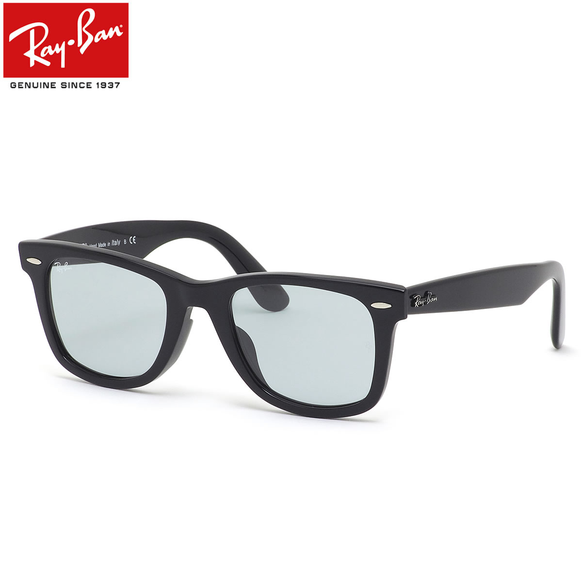 レイバン サングラス RB2140F 601/R5 52 Ray-Ban ウェイファーラー WAYFARER WASHED LENSES ライトカラーレンズ フルフィット JPフィット 黒縁 Made in Italy イタリー メンズ レディース